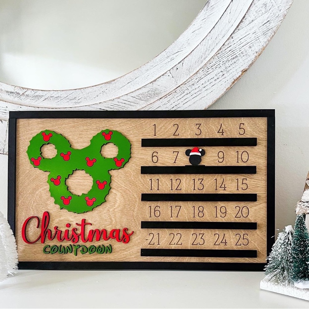 New Custom Made Christmas Holiday Countdown Board